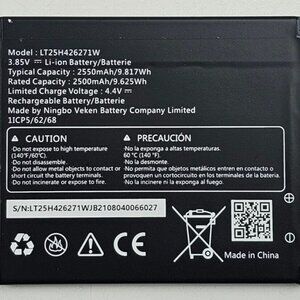 Lot of 2 New Cell Phone Li-Ion Batteries... LT25H426271W... 2500mAh... 3.85V